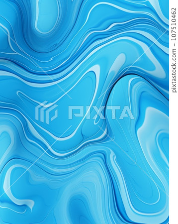 Blue Slime Creative Abstract Texture Wallpaper. Photorealistic Digital Art Decoration. Abstract Realistic Surface Vertical Background. Ai Generated Vibrant Pattern. 107510462