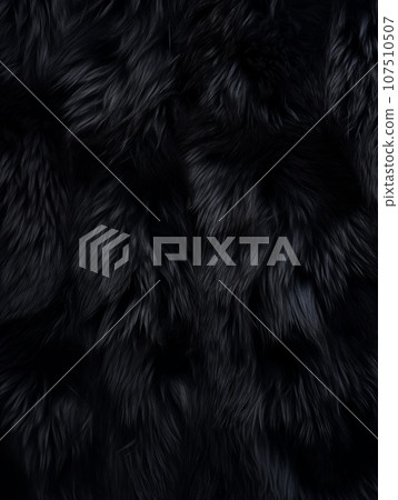 Black fur texture Stock Photo