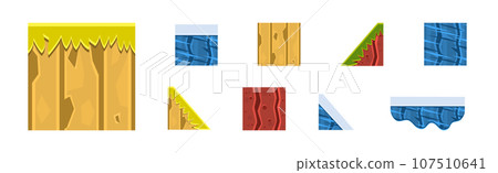 Soil Layers and Different Game Platform Vector Set Soil Layers and Different Game Platform Vector Set 107510641