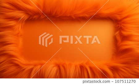 Orange Fur Creative Abstract Geometric Frame. Textured photorealistic mount. Abstract Bright Surface Geometrical Horizontal Background. Ai Generated Photo frame with copy space. Orange Fur Creative Abstract Geometric Frame. Textured photorealistic mount. Abstract Bright Surface Geometrical Horizontal Background. Ai Generated Photo frame with copy space. 107511270