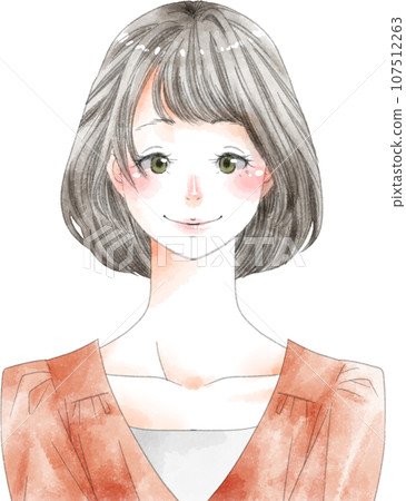 鮑伯頭髮的微笑女人 107512263