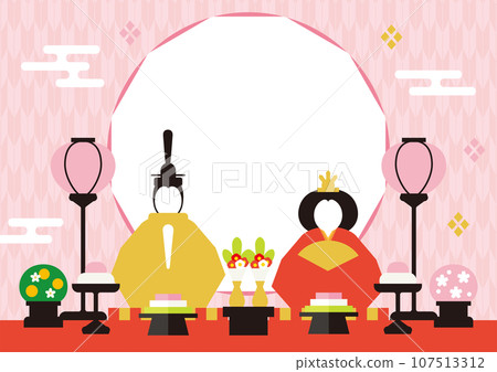 Illustration of Hinamatsuri, Hinamatsuri, Dolls, Peach Festival Illustration of Hinamatsuri, Hinamatsuri, Dolls, Peach Festival 107513312