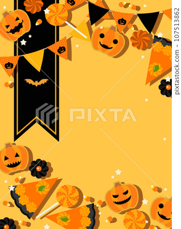 cute halloween illustration background 107513862