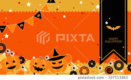 cute halloween illustration background 107513863