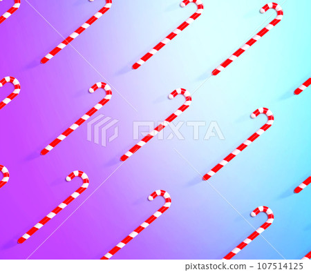 Christmas candy canes overhead view Christmas candy canes overhead view 107514125