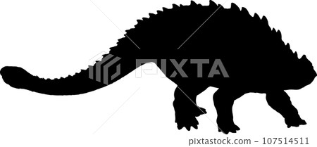 ankylosaurus black silhouette isolated background ankylosaurus black silhouette isolated background 107514511
