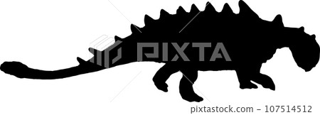 ankylosaurus black silhouette isolated background ankylosaurus black silhouette isolated background 107514512