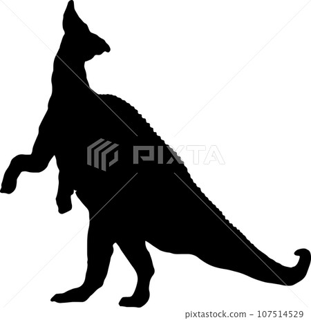 Olorotitan black silhouette isolated background Olorotitan black silhouette isolated background 107514529