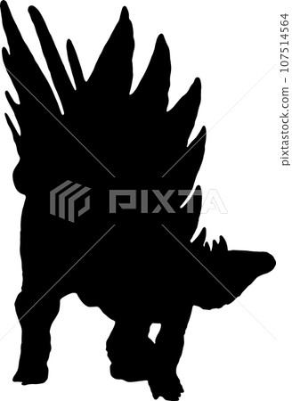 stegosaurus black silhouette isolated background stegosaurus black silhouette isolated background 107514564