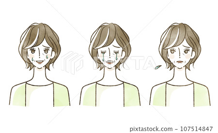 中年婦女的面部表情集 107514847