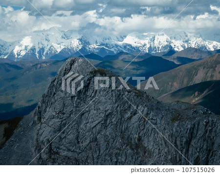 Beautiful view of high altitude mountain landscape in Sichuan,China Beautiful view of high altitude mountain landscape in Sichuan,China 107515026