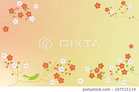 花卉壁紙與夜鶯 107515114