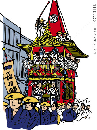 Gion festival's long-haired hoko Gion festival's long-haired hoko 107515118