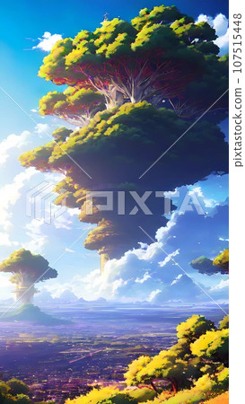 aerial view of beautiful fantasy landscape aerial view of beautiful fantasy landscape 107515448