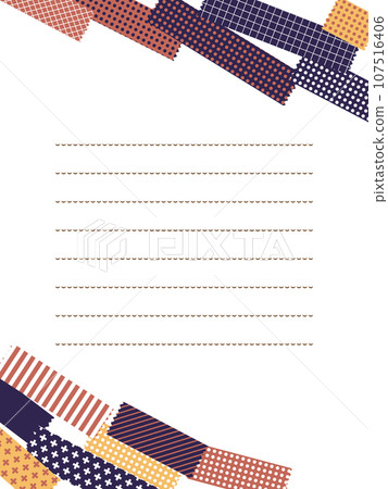 Autumn colored masking tape stationery Autumn colored masking tape stationery 107516406