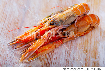 Raw langust ready for cooking Raw langust ready for cooking 107517069