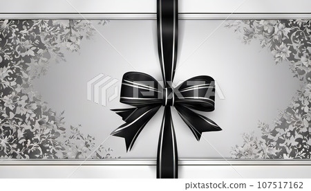 black bow vintage background, sales tag and template shopping label on paper. special offer. vintage. 107517162