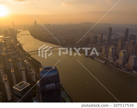 Aerial view of landscape in Guangzhou city, China, Aerial view of landscape in Guangzhou city, China, 107517530