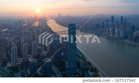 Aerial view of landscape in Guangzhou city, China, Aerial view of landscape in Guangzhou city, China, 107517542