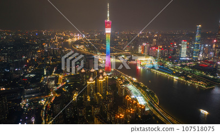 Aerial view of landscape in guangzhou,china Aerial view of landscape in guangzhou,china 107518075