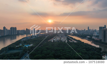Aerial view of landscape in guangzhou,china Aerial view of landscape in guangzhou,china 107518080