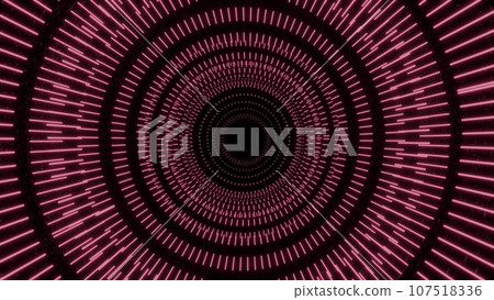 Vj abstract line tunnel across time, 3d rendering 107518336