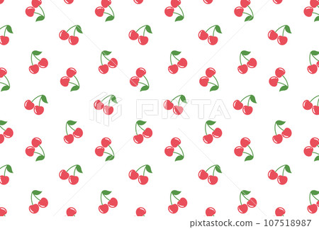 Cute cherry seamless pattern 107518987