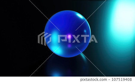 Blue glass sphere 107519408