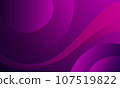 Abstract purple glowing lines circles curved background. Elegant graphic design wallpaper template 107519822