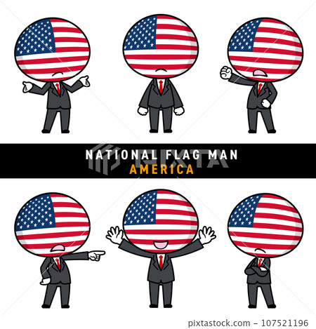 代表美國國旗的字符集 代表美國國旗的字符集 107521196