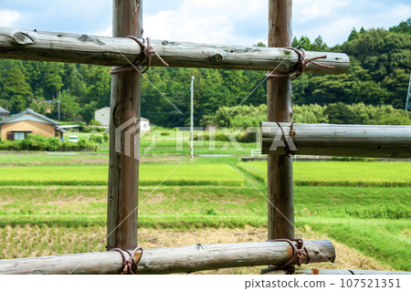 Horse fence up Horse fence up 107521351