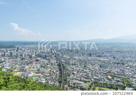 福島縣福島市 - 從山上看福島市的城市景觀 福島縣福島市 - 從山上看福島市的城市景觀 107522969