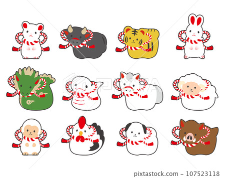 十二生肖素材集 Suzuo 邊框 107523118