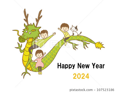 一家三口和一隻騎在龍背上的貓 一家三口和一隻騎在龍背上的貓 107523186