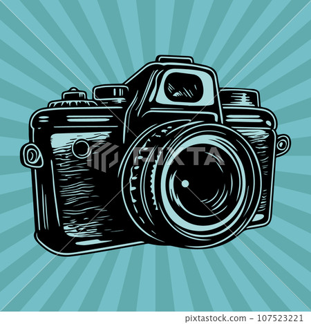 Photo camera vector logo. 107523221