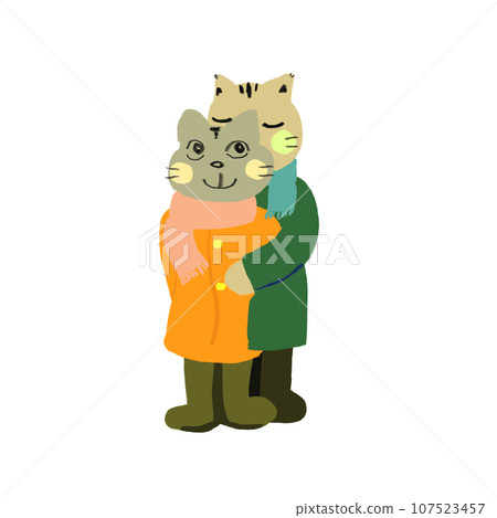 幾隻貓即將接近對方（秋季/冬季） 107523457