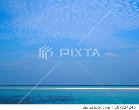 Blue sky and sea and white clouds Blue sky and sea and white clouds 107524240