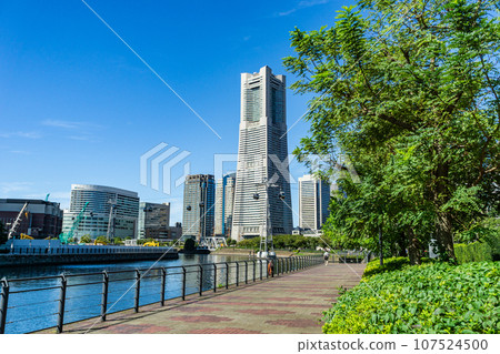 神奈川縣橫濱市港未來的風景 神奈川縣橫濱市港未來的風景 107524500