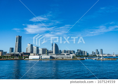 神奈川縣橫濱市港未來的風景 神奈川縣橫濱市港未來的風景 107524559