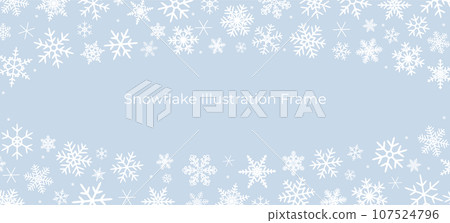 白色雪花框架插畫 107524796