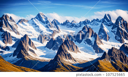 雪山和天空的風景 107525665