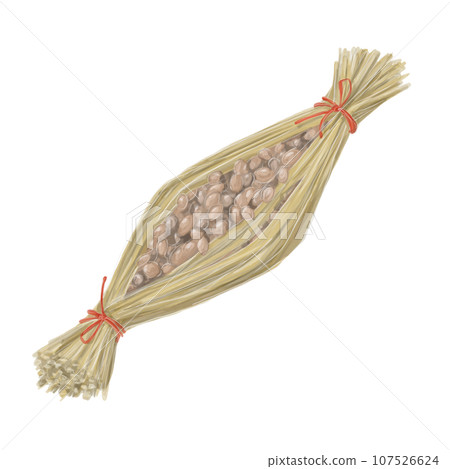 Illustration of straw natto Illustration of straw natto 107526624