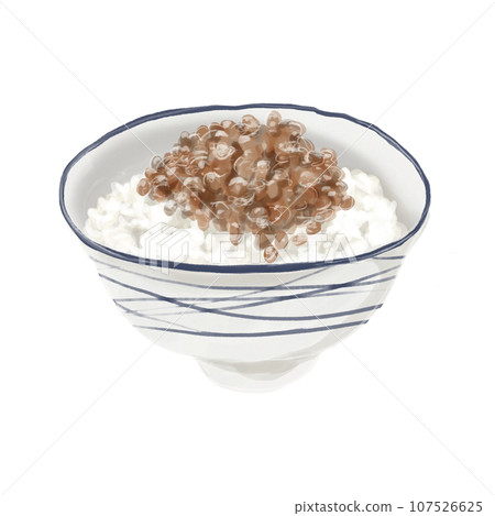 Natto rice illustration Natto rice illustration 107526625