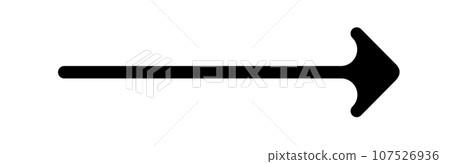 Black arrow pointing right. Arrow shape element. Vector Black arrow pointing right. Arrow shape element. Vector 107526936