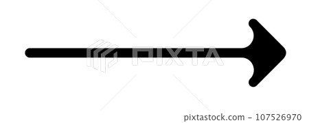 Black arrow pointing right. Arrow shape element. Vector Black arrow pointing right. Arrow shape element. Vector 107526970