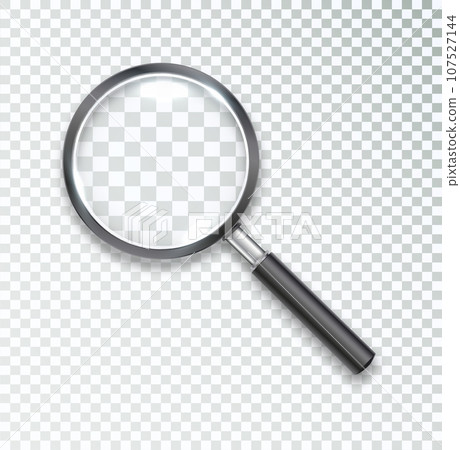 Search icon vector. Magnifying glass with Transparent Background. Magnifier, big tool instrument. Magnifier loupe search. Vector Search icon vector. Magnifying glass with Transparent Background. Magnifier, big tool instrument. Magnifier loupe search. Vector 107527144