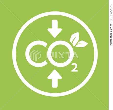CO2 neutral icon. Carbon gas emission reduction green labels. Ecology, environment, air pollution improvement concept. Flat Vector CO2 neutral icon. Carbon gas emission reduction green labels. Ecology, environment, air pollution improvement concept. Flat Vector 107527152