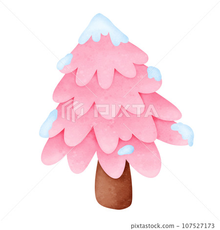 Pink Christmas tree 107527173