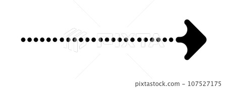 Black arrow pointing right. Arrow shape element. Vector 107527175