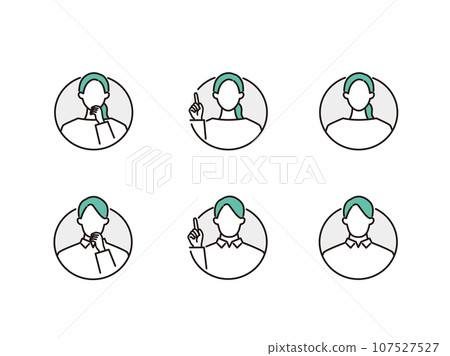 Young couple icon set circle background 107527527